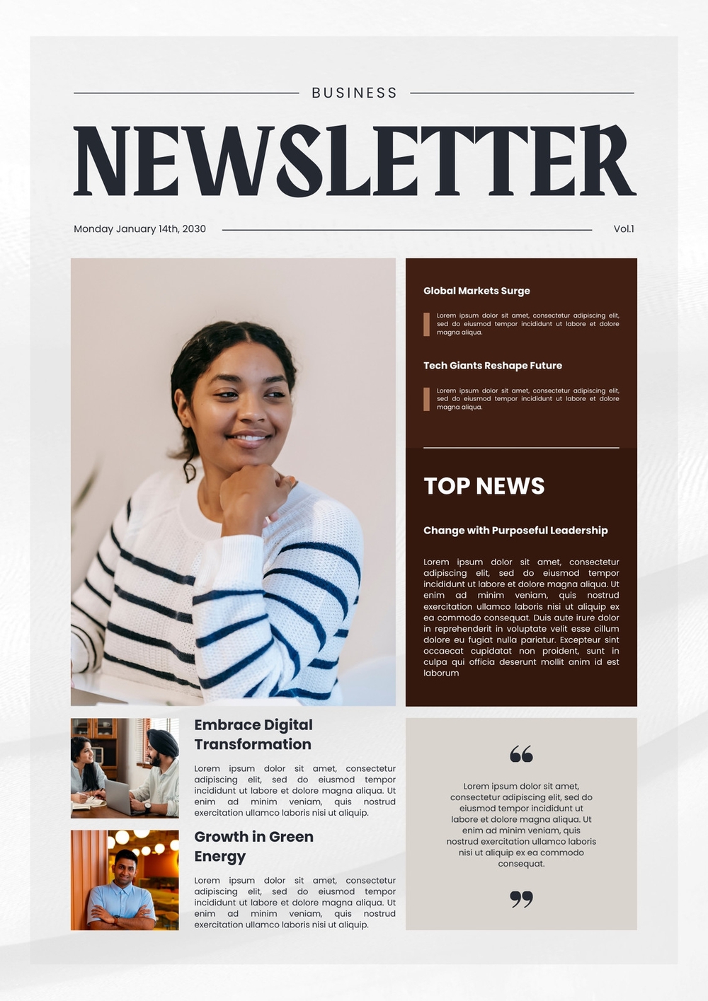 Mẫu newsletter cho cửa hàng thời trang, quần áo