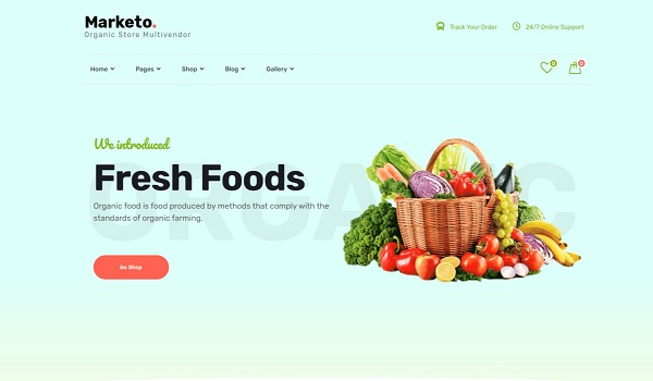 Mẫu thiết kế web bán hàng trực tuyến ấn tượng