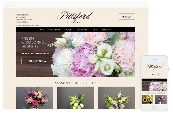 Mẫu thiết kế website bán hoa tươi đẹp mắt
