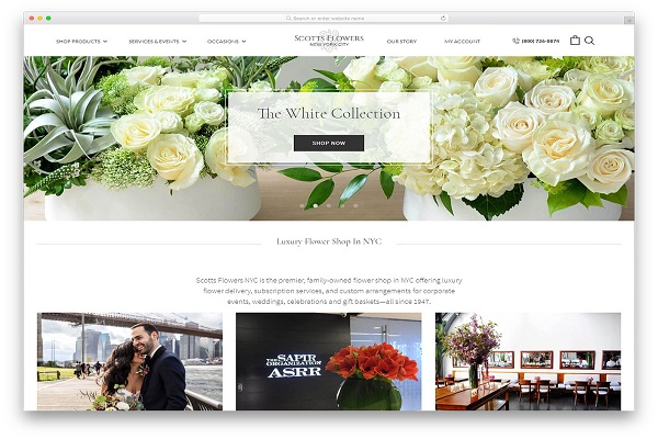 Mẫu thiết kế website bán hoa tươi nổi bật
