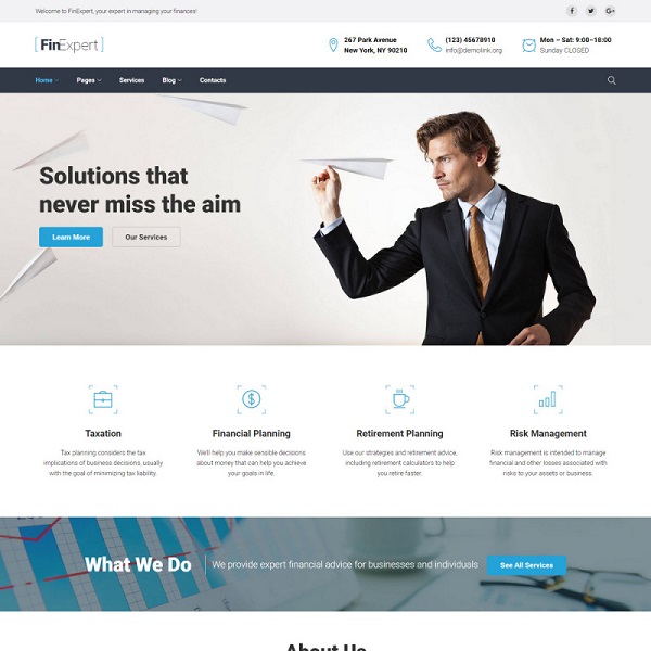 mẫu thiết kế website tài chính, chứng khoán chuyên nghiệp