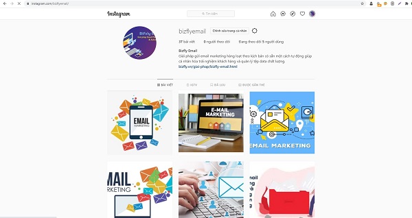 mẫu thiết kế website mạng xã hội instagram