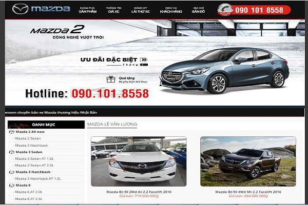 mẫu thiết kế website phụ tùng ô tô thu hút, cao cấp