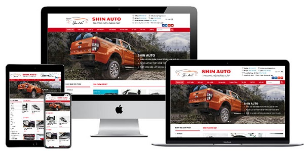 Mẫu thiết kế website phụ tùng ô tô chuyên nghiệp