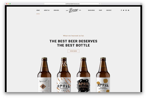 Mẫu thiết kế website bán rượu ấn tượng, chuyên nghiệp