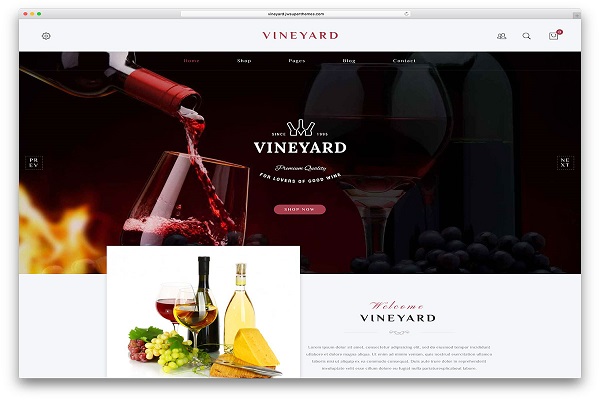 Mẫu thiết kế website bán rượu cao cấp