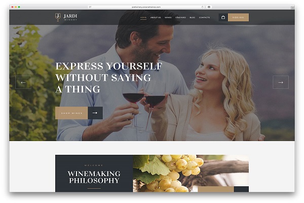Mẫu thiết kế website bán rượu chuyên nghiệp