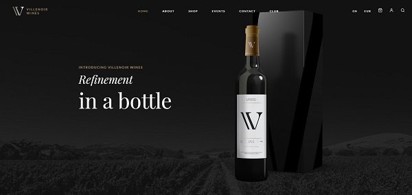Các mẫu thiết kế website bán rượu nhập khẩu