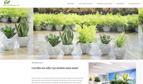 Mẫu thiết kế website bán cây cảnh ấn tượng, thu hút