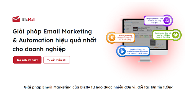 Khi lựa chọn dịch vụ email marketing cần chọn những đơn vị có thương hiệu uy tín, ví dụ như BizMail