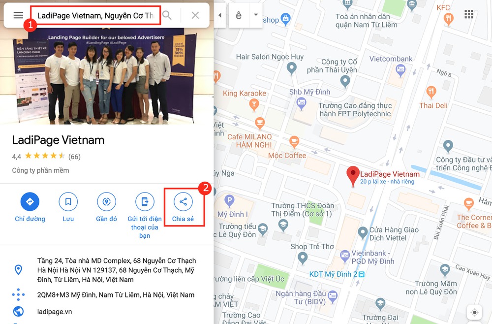 Cài đặt Google map vào website bằng tính năng Embed của Google 