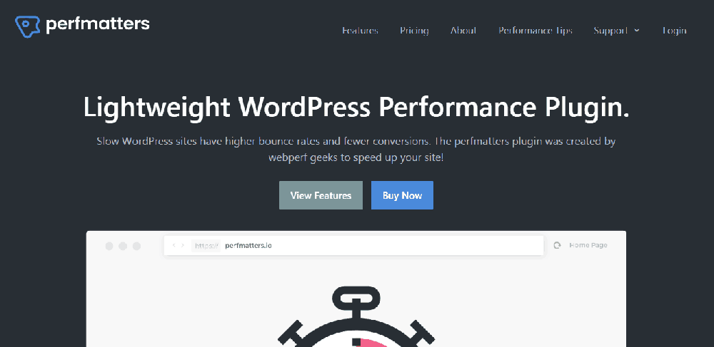 Perf Matters - Một plugin tối ưu tốc độ wordpress hiệu quả