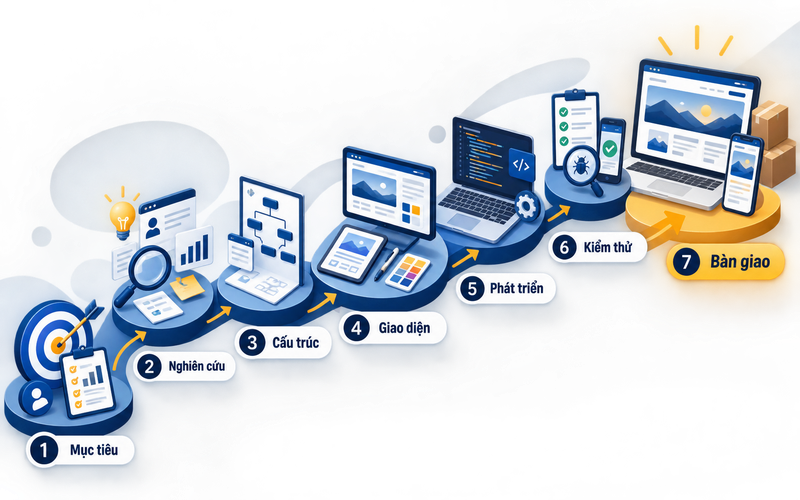 Từ mục tiêu đến website hoàn chỉnh: Quy trình diễn ra thế nào?