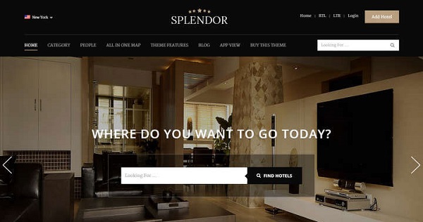 Mẫu thiết kế website khách sạn, nghỉ dưỡng cao cấp Splendor