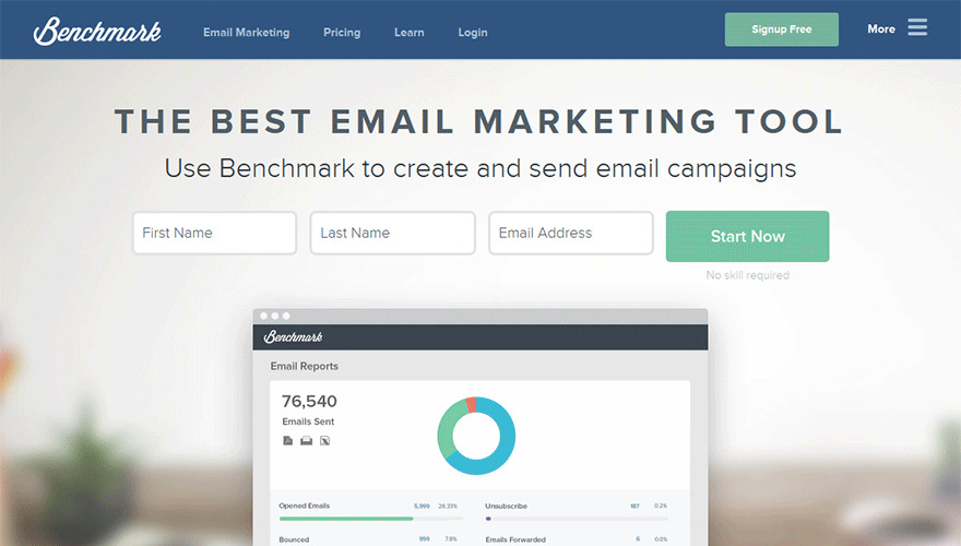 Benchmark Email - Trang web tạo email marketing đơn giản, miễn phí