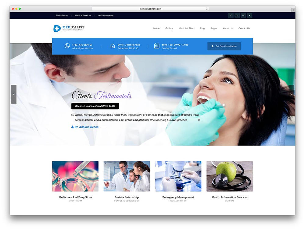 Trang chủ khi thiết kế website nha khoa, phòng khám răng miệng nên có thông tin gì