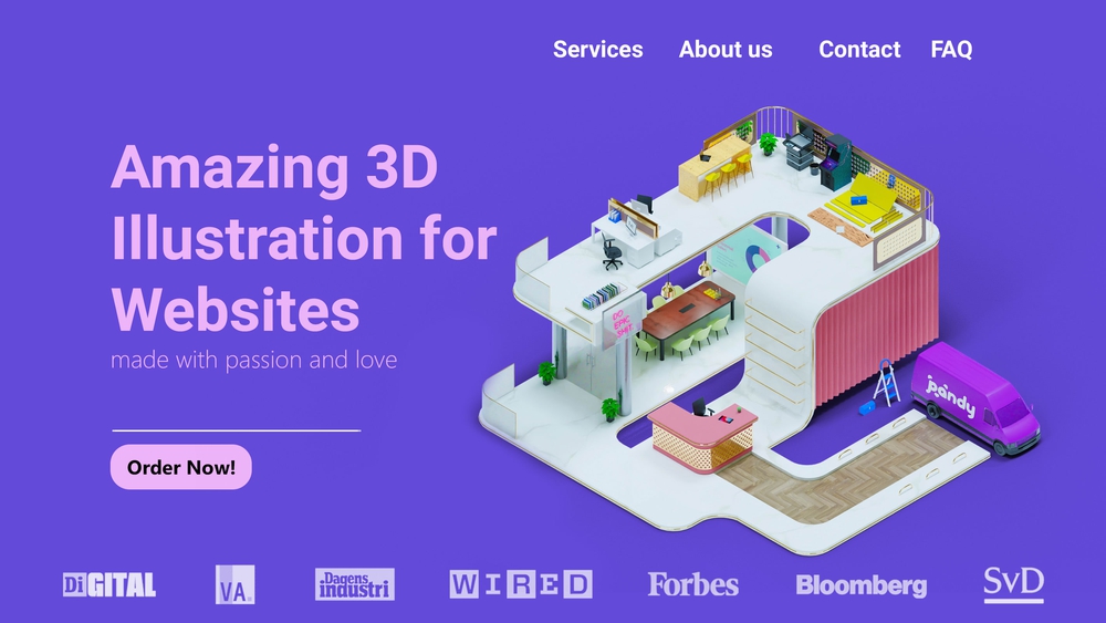 thiết kế Website 3d phù hợp với lĩnh vực ngành nghề nào?