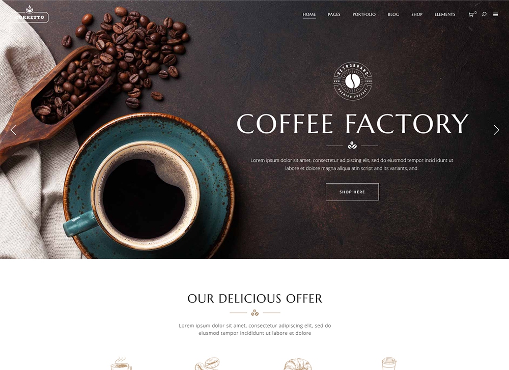 Mẫu thiết kế website quán cafe - Coffee Factory