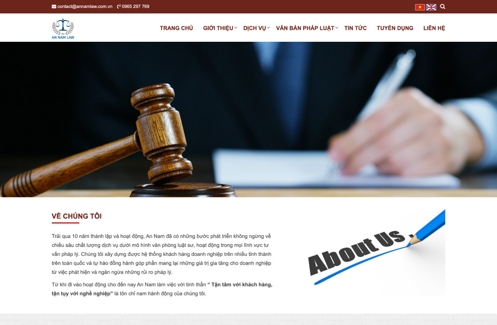 Bizfly Website - Dịch vụ thiết kế website công ty luật, tư vấn luật chuyên nghiệp