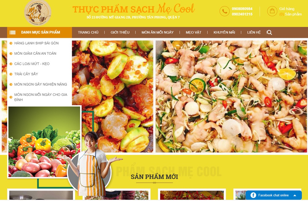Các tính năng cần có của website thực phẩm sạch