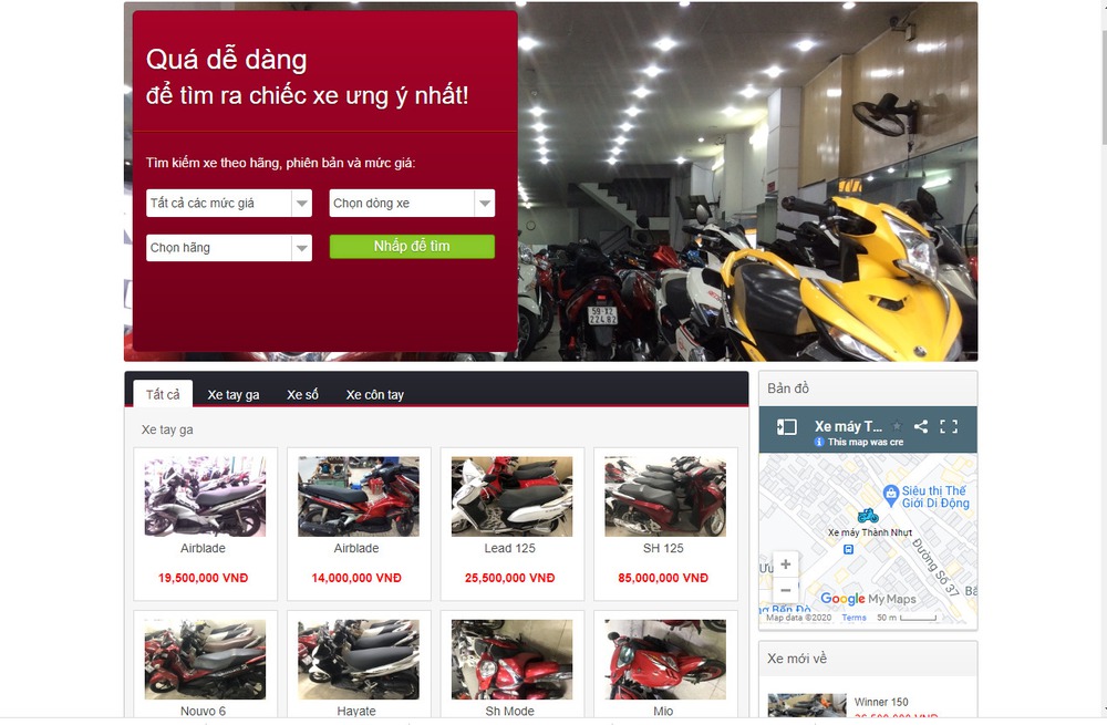 Vì sao cần thiết kế website xe máy