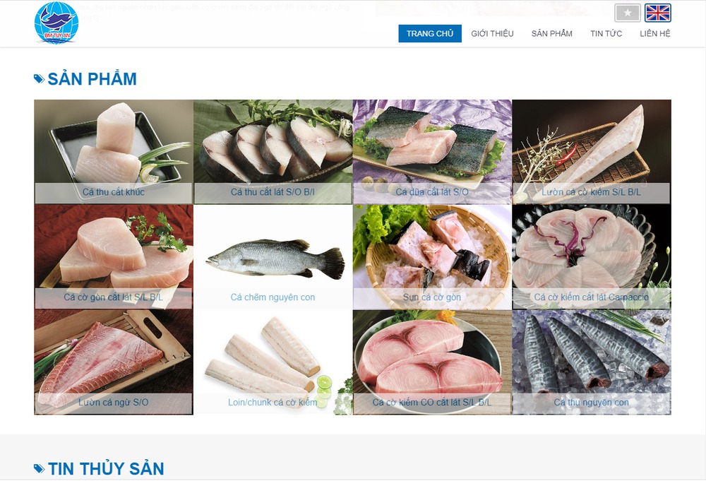 Các module cần thiết ở website thủy hải sản