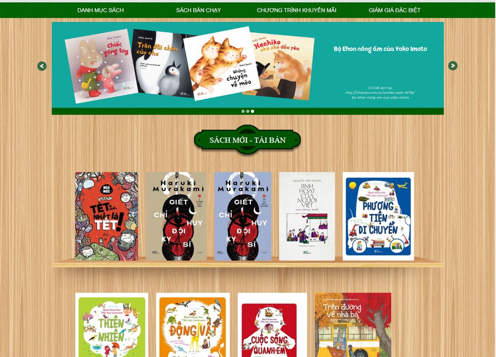 Mẫu thiết kế website bán sách online, ebook đẹp mắt