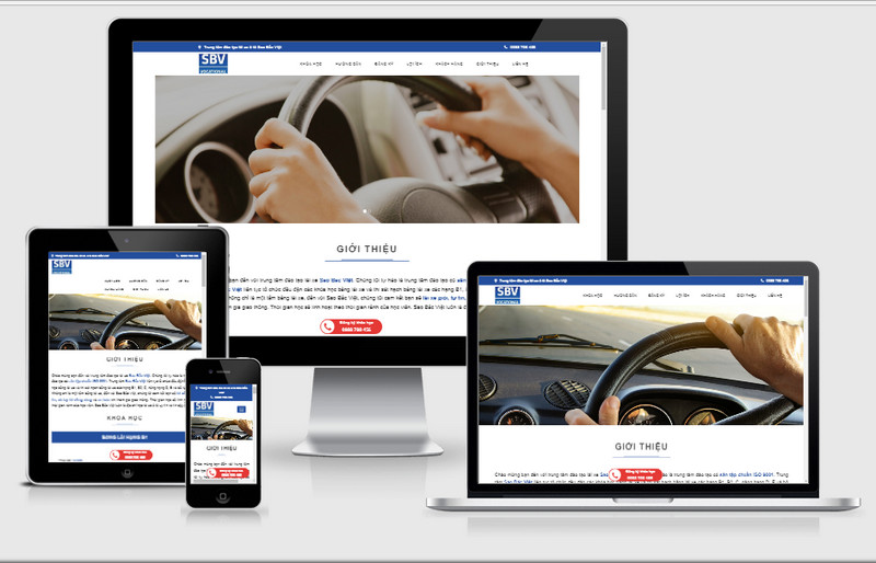 Trang chủ là tính năng cần có khi thiết kế website trung tâm đào tạo lái xe