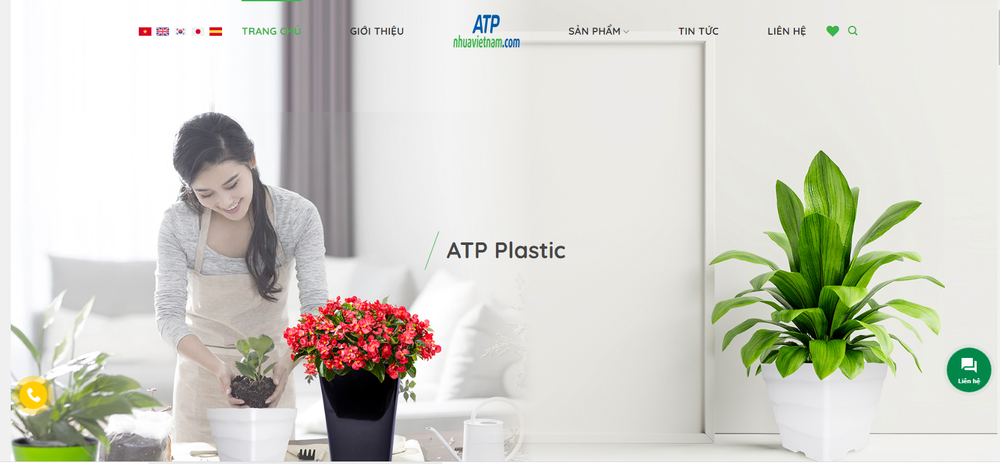Mẫu thiết kế website bán đồ nhựa đẹp mắt