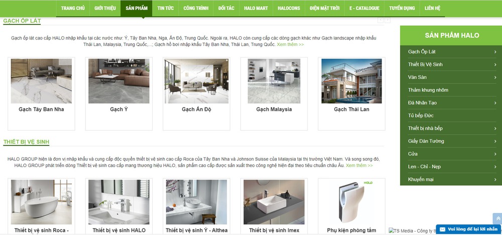 Bizfly Website - Dịch vụ thiết kế website bán gạch đá ốp lát chuyên nghiệp