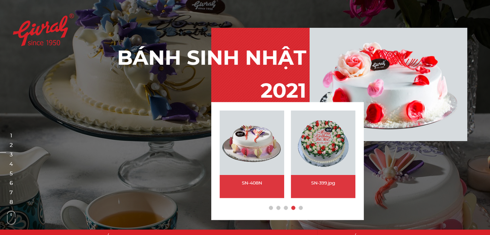 Mẫu thiết kế web bán bánh sinh nhật cao cấp