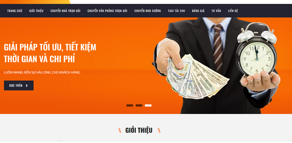 thiết kế website dịch vụ chuyển nhà