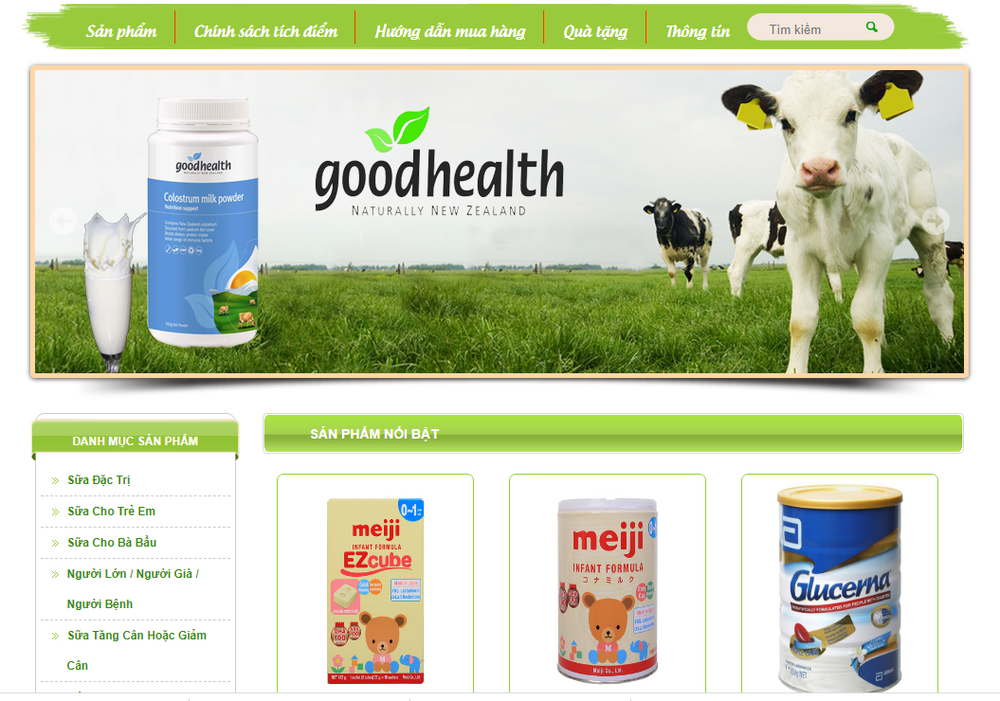Bizfly Website - Dịch vụ thiết kế website bán sữa chuyên nghiệp, uy tín