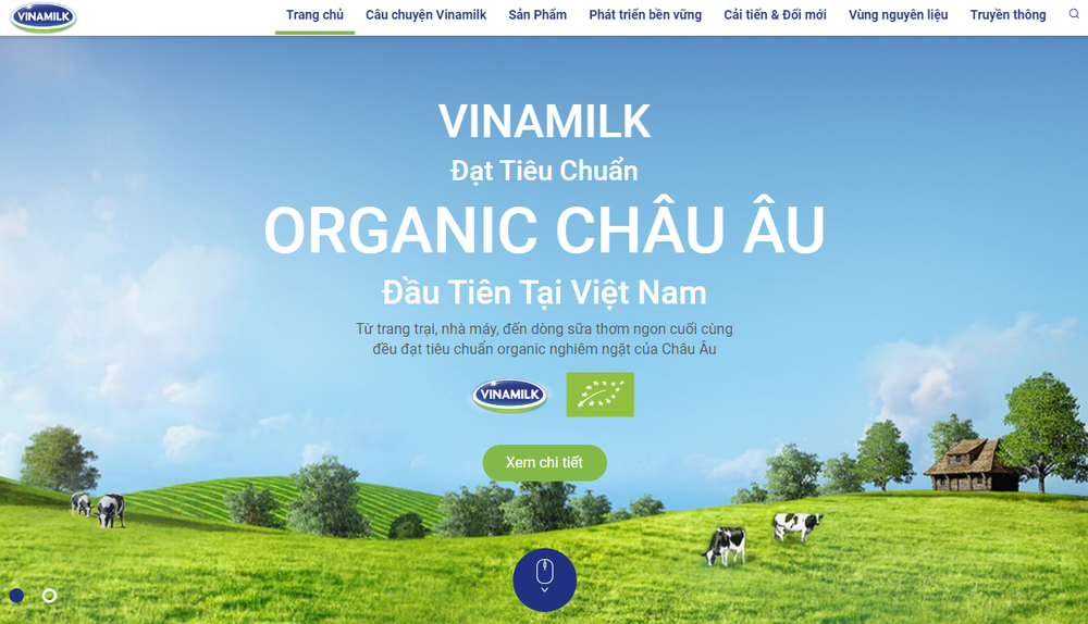 Mẫu thiết kế website bán sữa tươi chuyên nghiệp