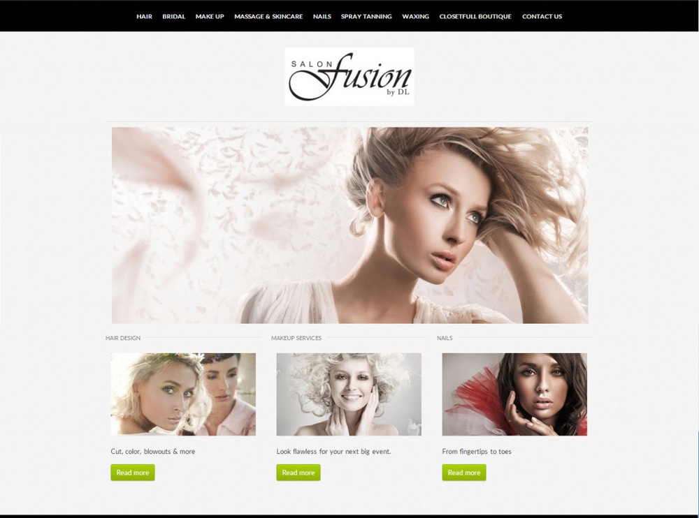 Mẫu thiết kế website salon tóc, cửa hàng cắt tóc