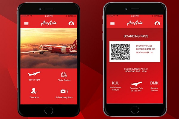 App đặt vé máy bay nổi bật AirAsia