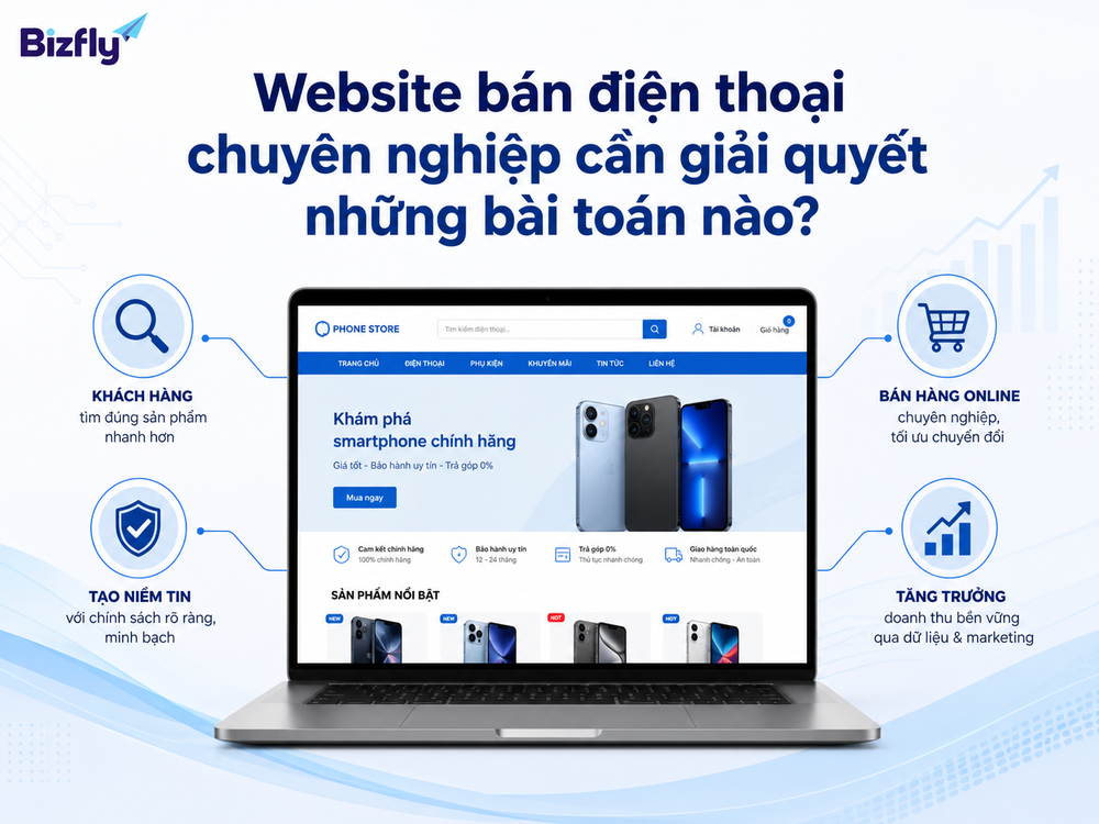 Website bán điện thoại chuyên nghiệp cần giải quyết những bài toán nào?