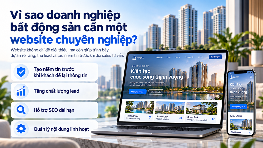 Vì sao doanh nghiệp bất động sản cần một website chuyên nghiệp?