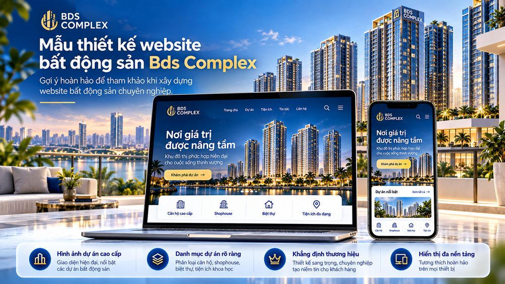 Mẫu thiết kế website bất động sản Bds Complex