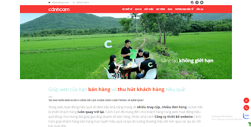 Cánh Cam cung cấp dịch vụ thiết kế website Đồng Tháp trọn gói chuẩn SEO