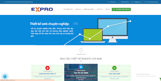 Expro cam kết mang đến dịch vụ thiết kế website Đồng Tháp chuyên nghiệp, nhanh chóng