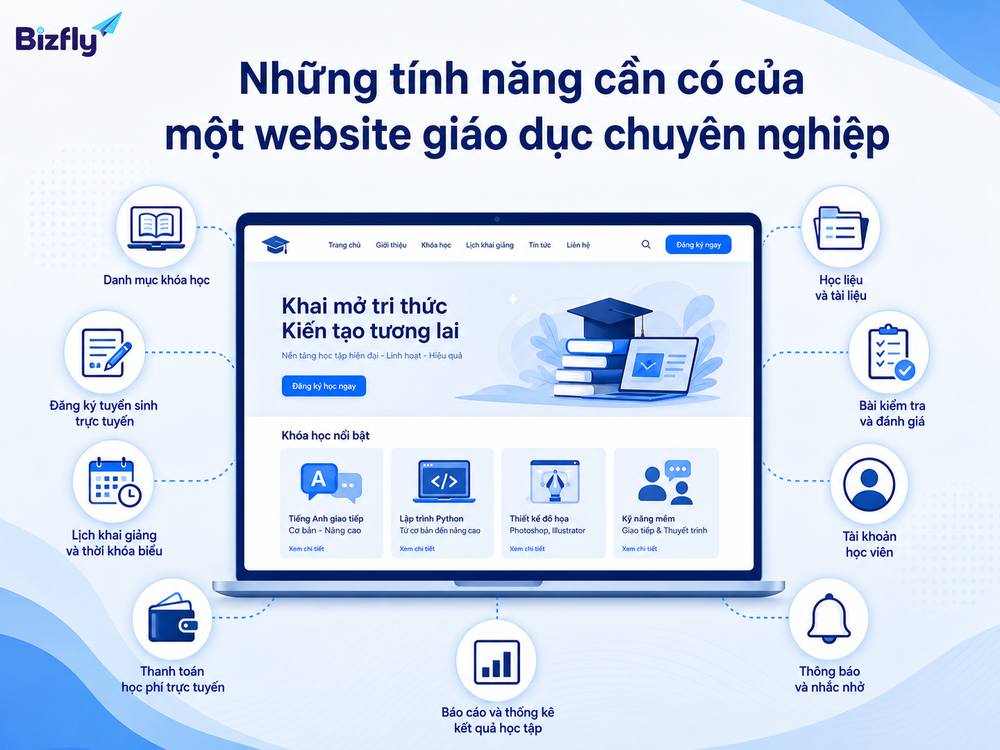 Những tính năng cần có của một website giáo dục chuyên nghiệp