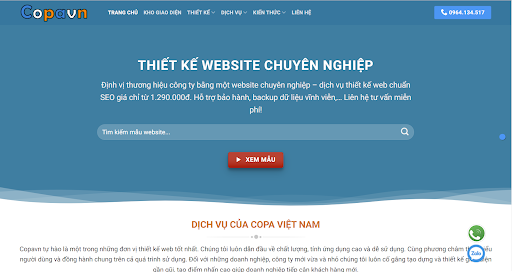 Copavn sở hữu các tính năng nổi bật trong quá trình thiết kế website tại Đắc Nông