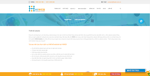 Mỗi thiết kế website tại Hòa Bình của Hiweb đều có giao diện đẹp mắt, bố cục khoa học