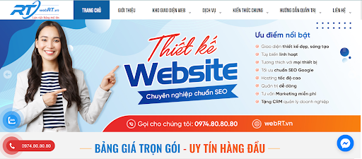 Web RT Việt Nam thiết kế website tại Long An uy tín, chuyên nghiệp chuẩn SEO