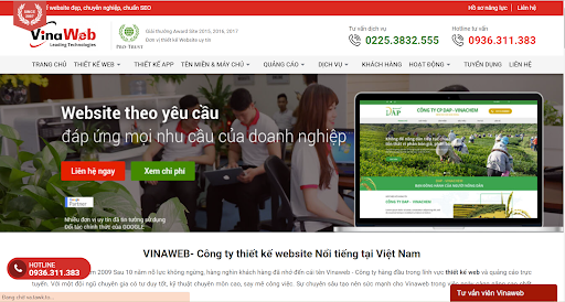 Vinaweb là một trong những đơn vị hàng đầu trong lĩnh vực thiết kế website tại Sơn La