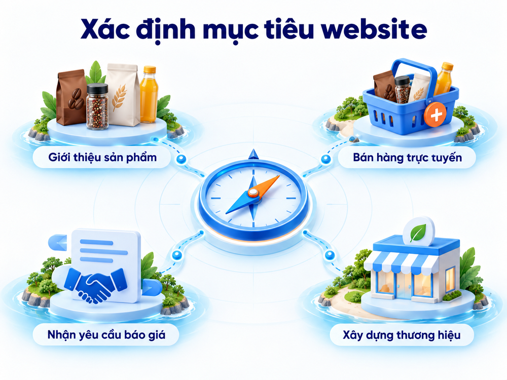 Doanh nghiệp cần xác định mục tiêu chính trước khi lựa chọn cấu trúc và tính năng website.