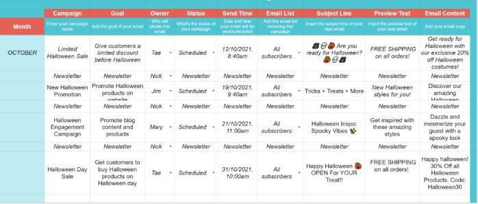 Lập kế hoạch cho các chiến dịch email mùa Halloween