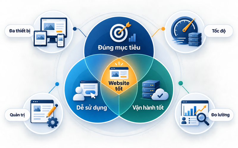 Một website được thiết kế tốt cần đáp ứng điều gì?