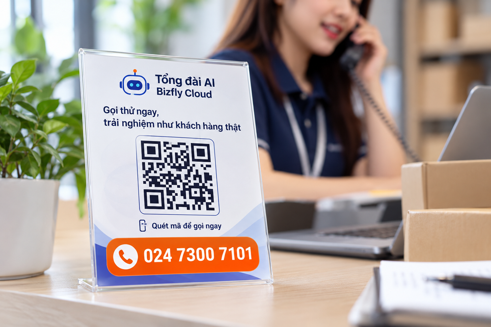 Giải pháp tổng đài AI E-commerce tại Bizfly